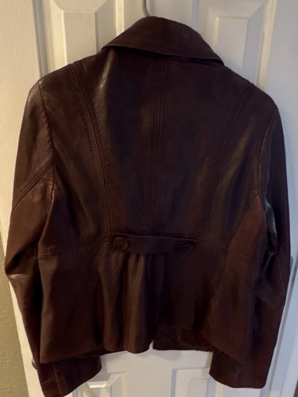 Vintage GUESS 100% Genuine Brown Leather Jacket - Picture 5 of 5